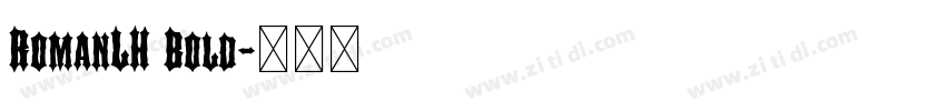 RomanLH Bold字体转换 RomanLH Bold字体转换